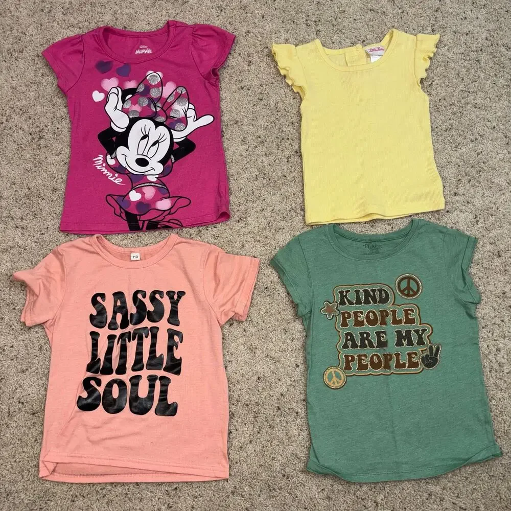 Girls Summer Clothes Tops, Tanks, Shorts, Sets - Size 4/5-5 - 21 Piece Lot